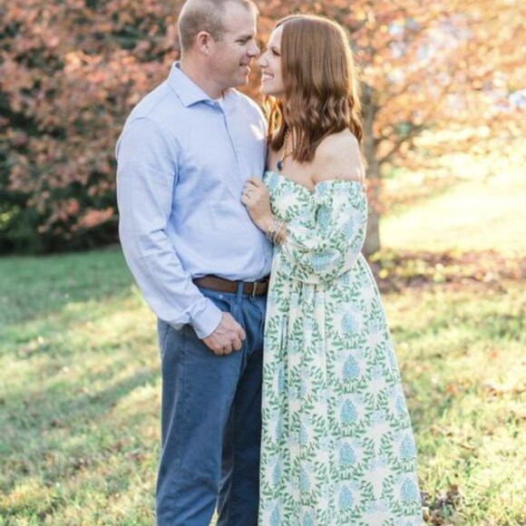 Anthropologie Hydrangea Dress Let Me Be XSP off shoulder long sleeve maxi floral - Picture 15 of 16